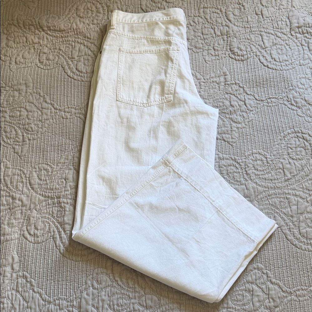 NWT Madewell Women’s Superwide Leg Jeans High Waist Tile White Size 33 - Picture 5 of 11